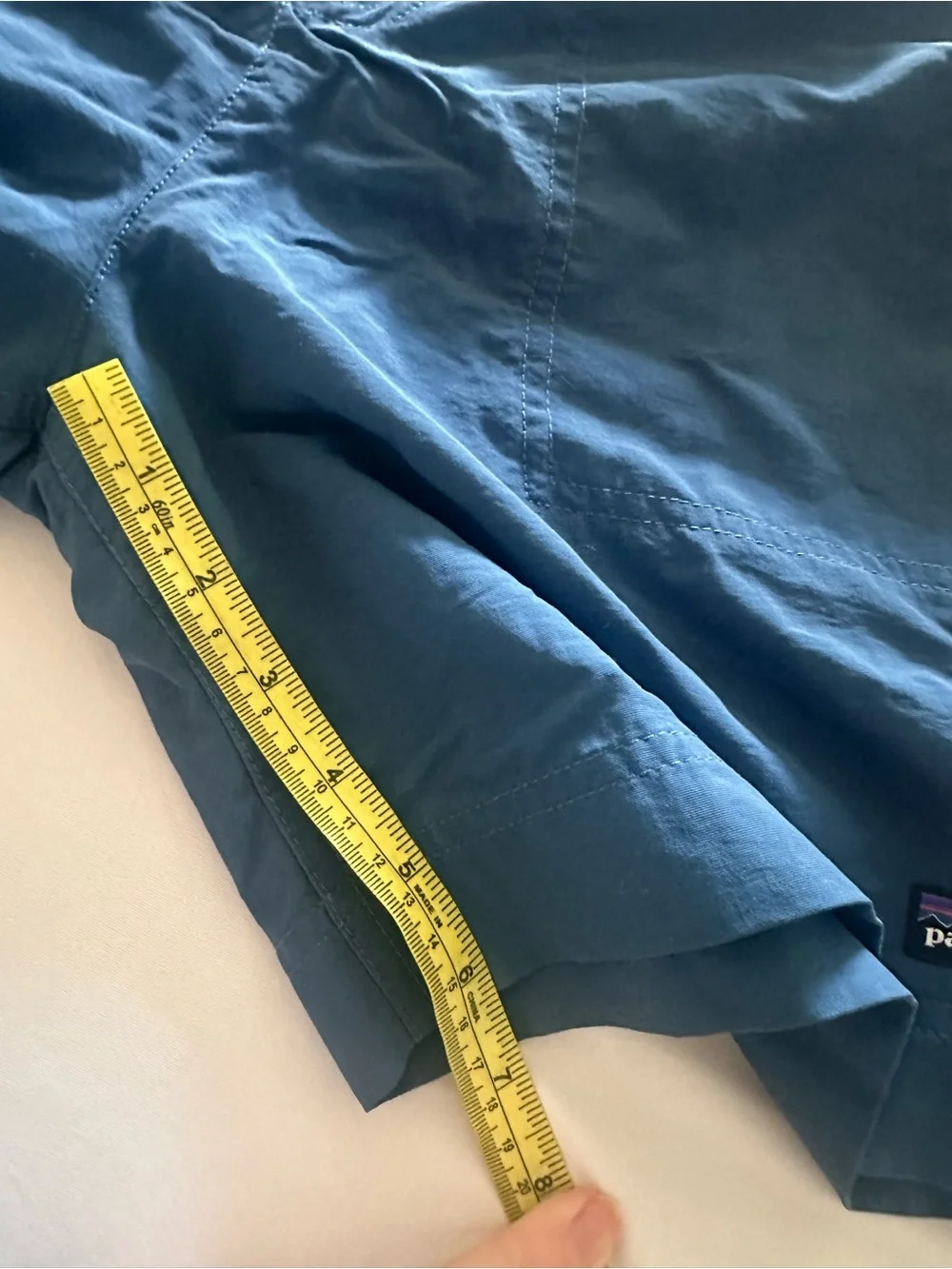 Patagonia Kids blue Swim Trunks with White Drawstring